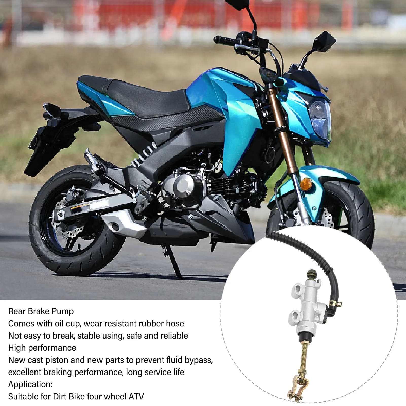 Serbatoio Pompa Freno Posteriore Idraulico per Moto, Dirt Bike, ATV