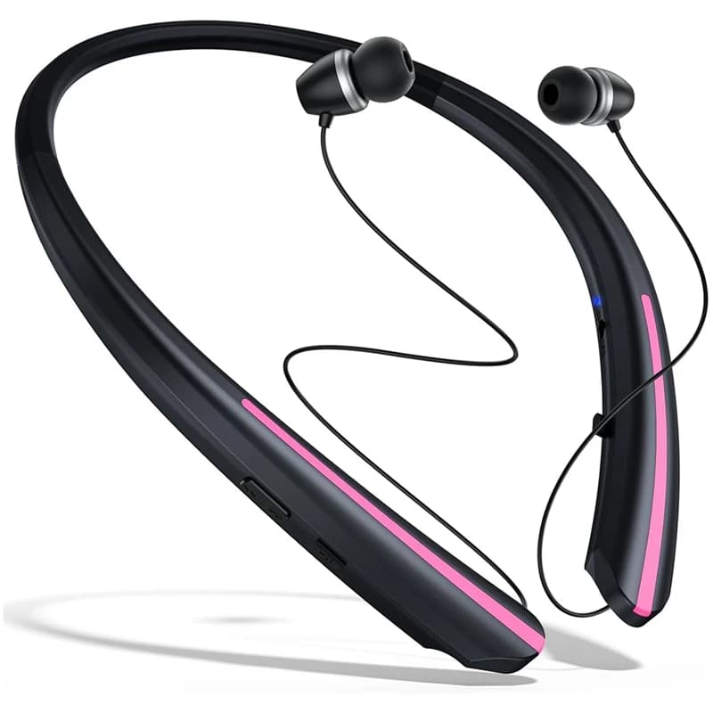 New-A47Q- Wireless Bluetooth earphones with headband, sweat-resistant retractable earphones, stereo earphones with noise cancellation