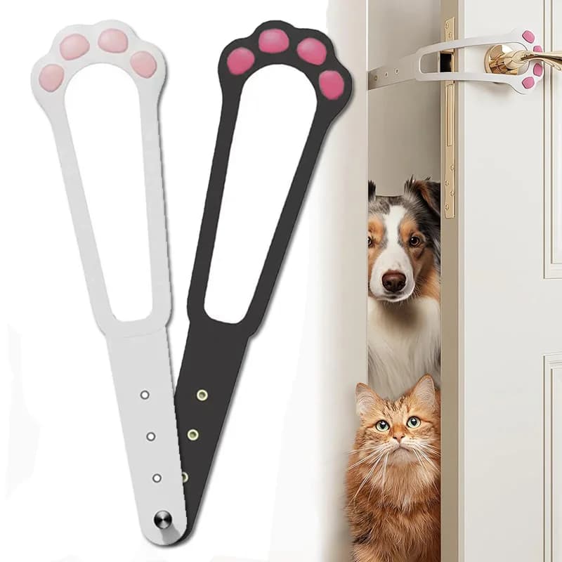 Fermo per porta per gatti Fermaporta per cani regolabile Fermaporta per cancello elastico Cinghia di chiusura flessibile per mantenere il cane di entrare l'alimentazione del cancello degli animali domestici