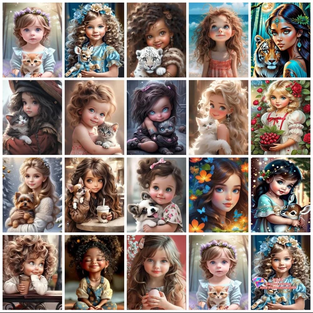 Girl Portrait Diamond Painting Set 5D DIY diamond embroidery cross stitch handmade gift crafts home decoration