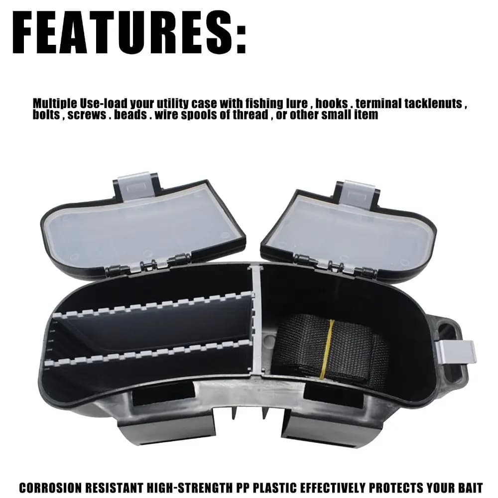 With Belt Waist Fishing Box Lure Holder Adjustable Fishing Tackle Box Fishing Hooks Waist Pack Fishing Belt Bag Tool Storage