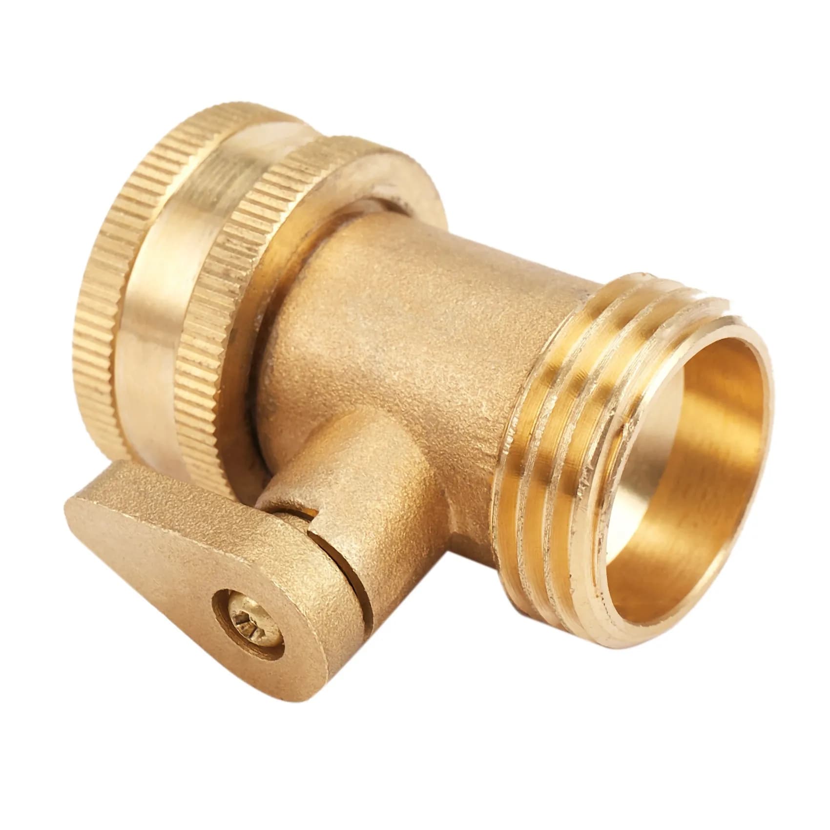 BAAU 3/4 Inch Garden Tube Water Pipe Connector Brass valve Splitter taps with interception switch