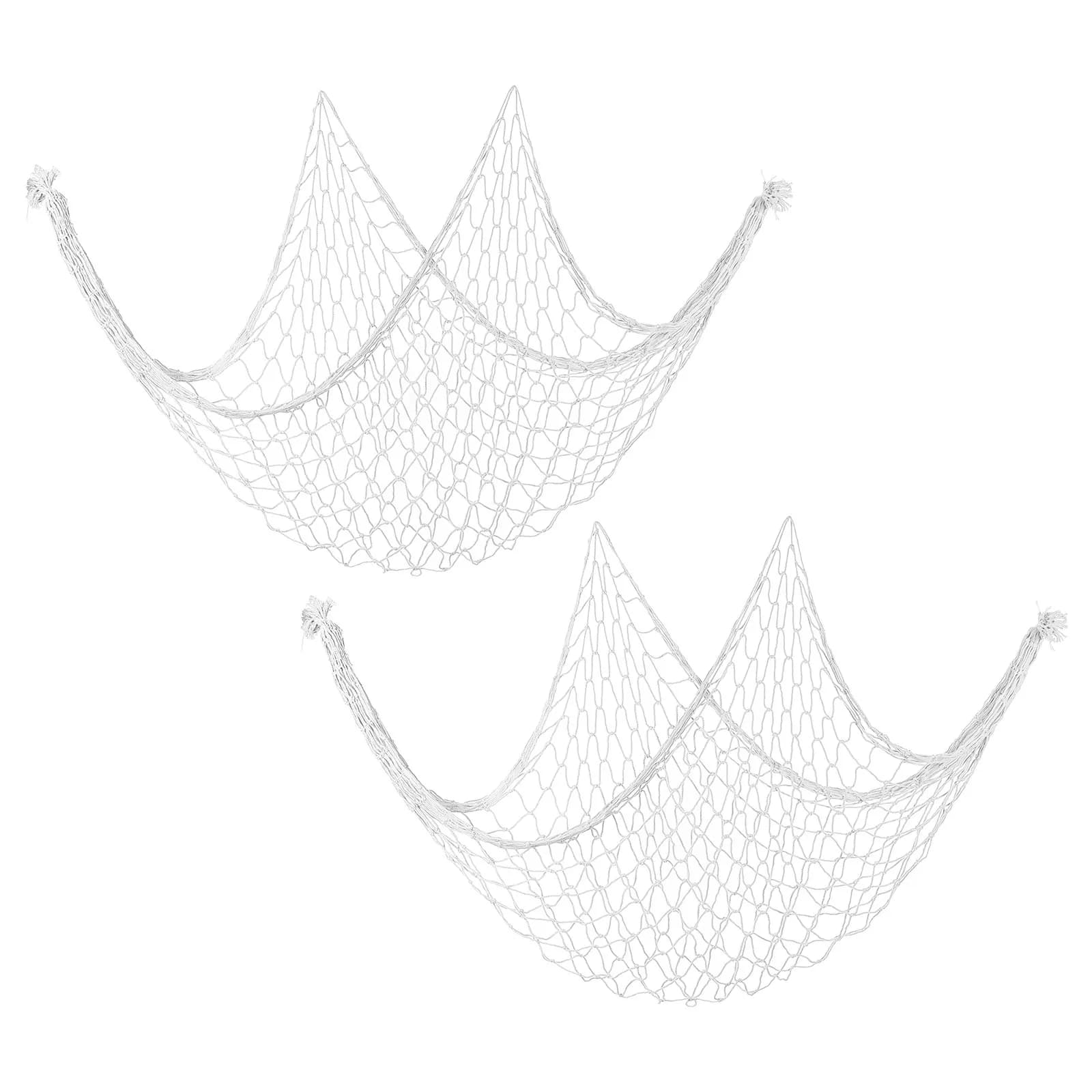 Decorazione per rete da pesca, confezione da 2 80" x 40" Decorazione fotografica in stile mediterraneo Accessorio per rete da pesca naturale per la casa