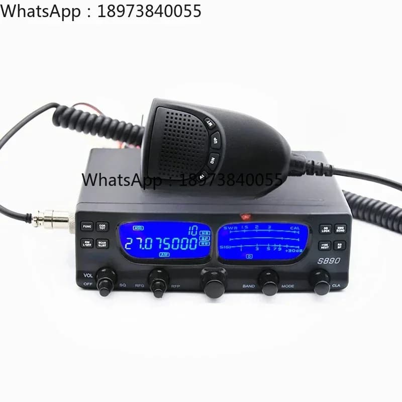Radio Mobile S890 AI con Riduzione del Rumore CB AM FM SSB LSB USB PA 27MHz per Auto e Nautica