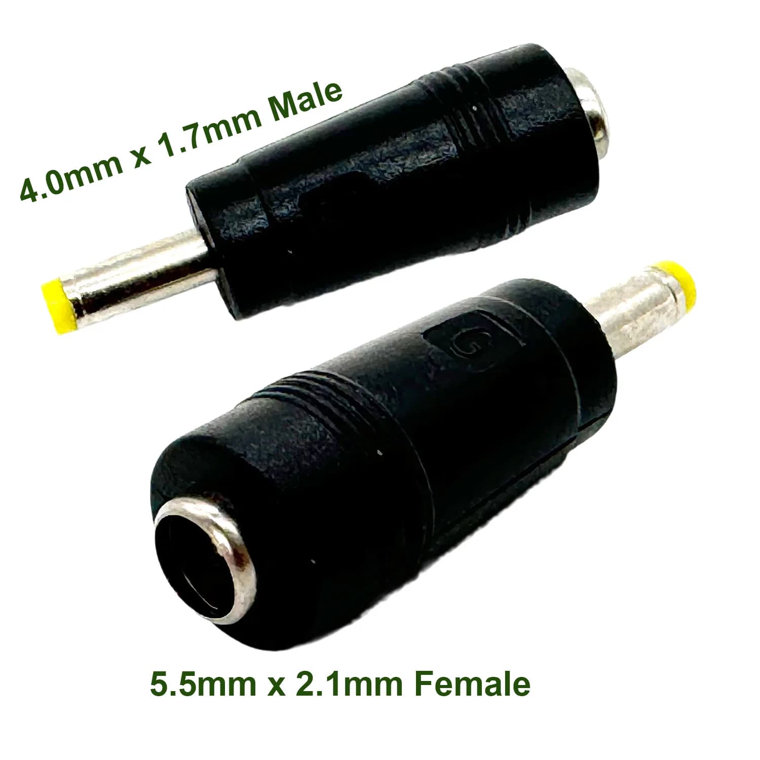 2pcs DC Power Adapter 5.5mm X 2.1mm Female Jack to 4.0mm X 1.7mm Male Plug Socket Outlet for Laptop Interface Cable Connector