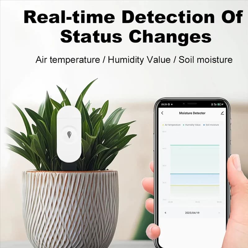Zigbee Soil Moisture Sensor Garden Temperature Humidity Tester Automation Irrigation Detector For Home Assistant Z2M-AAAE