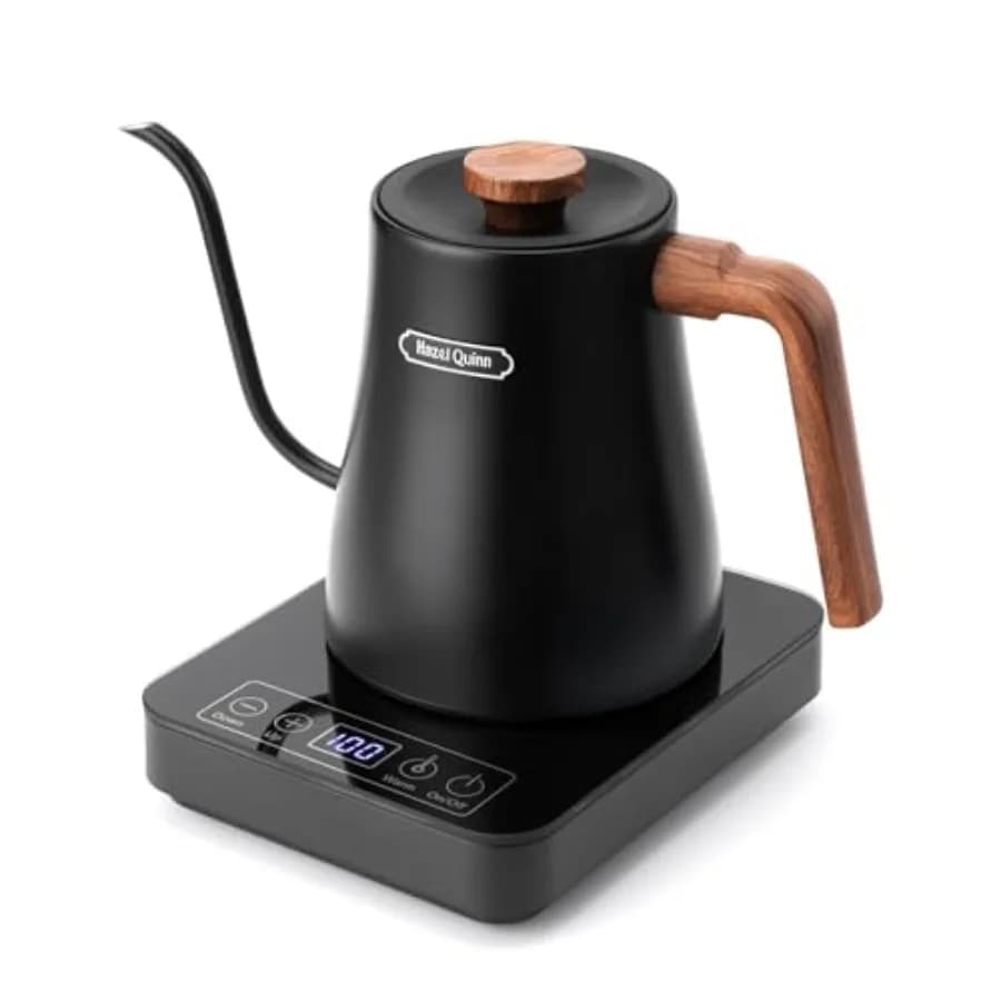 Bollitore Elettrico a Collo d'Oca - 0,8L/27oz, Controllo Preciso della Temperatura, Mantenimento Calore per 4 Ore, Ebollizione Rapida 1000W, Interno in Acciaio Inox 304