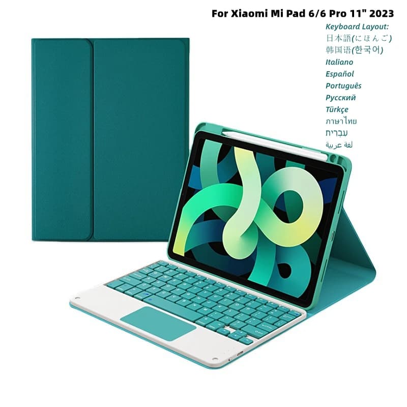 Tastiera magica Mouse senza fili per XiaoMi Pad 6 Pro 11 "2023 Custodia Fonda per Mi Pad 6 Touch Tastiera Tablet Cover Portapenne