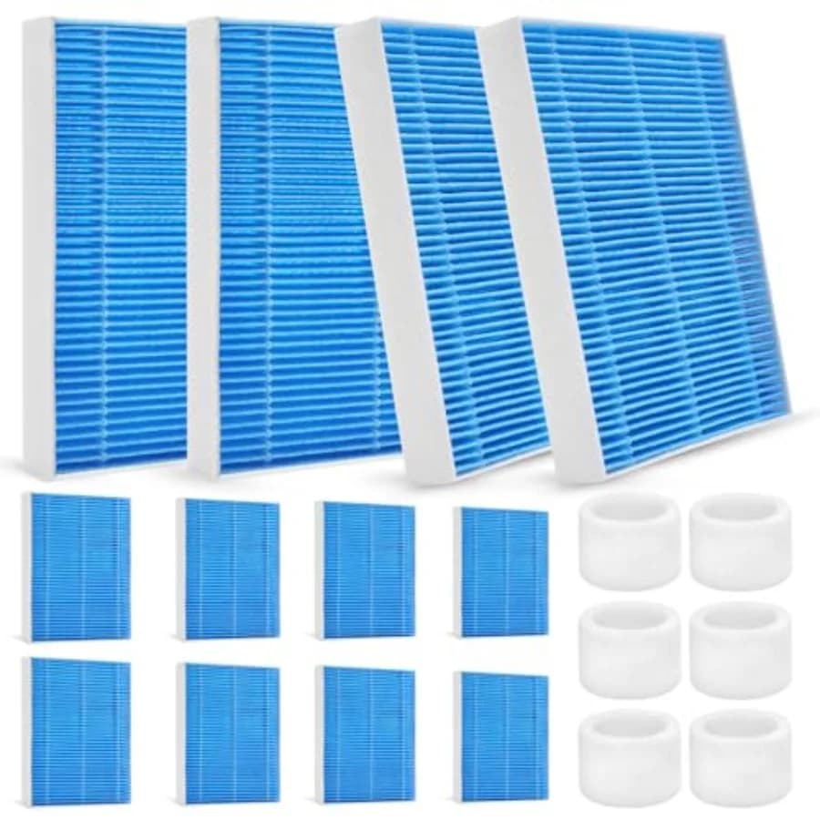 12pcs Wick Replacement Filter and 6pcsTop Fill Humidifier Replacement Filters Compatible with Superior 6000S Smart Evaporative