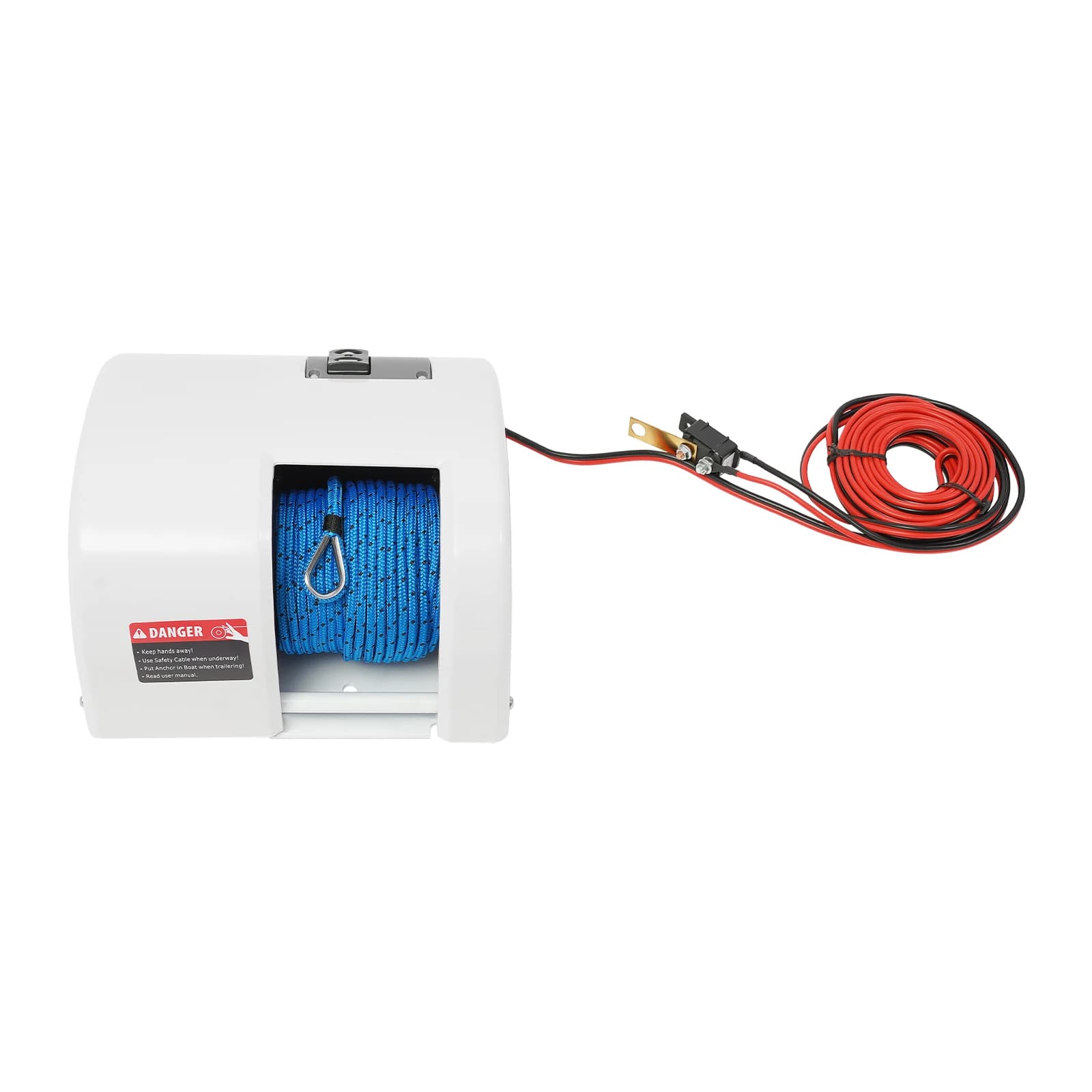 Verricello di ancoraggio elettrico per barche da 25 libbre Verricello di ancoraggio 12v con telecomando Kit salvagente per barche d'acqua salata marine per piccole barche Anchori