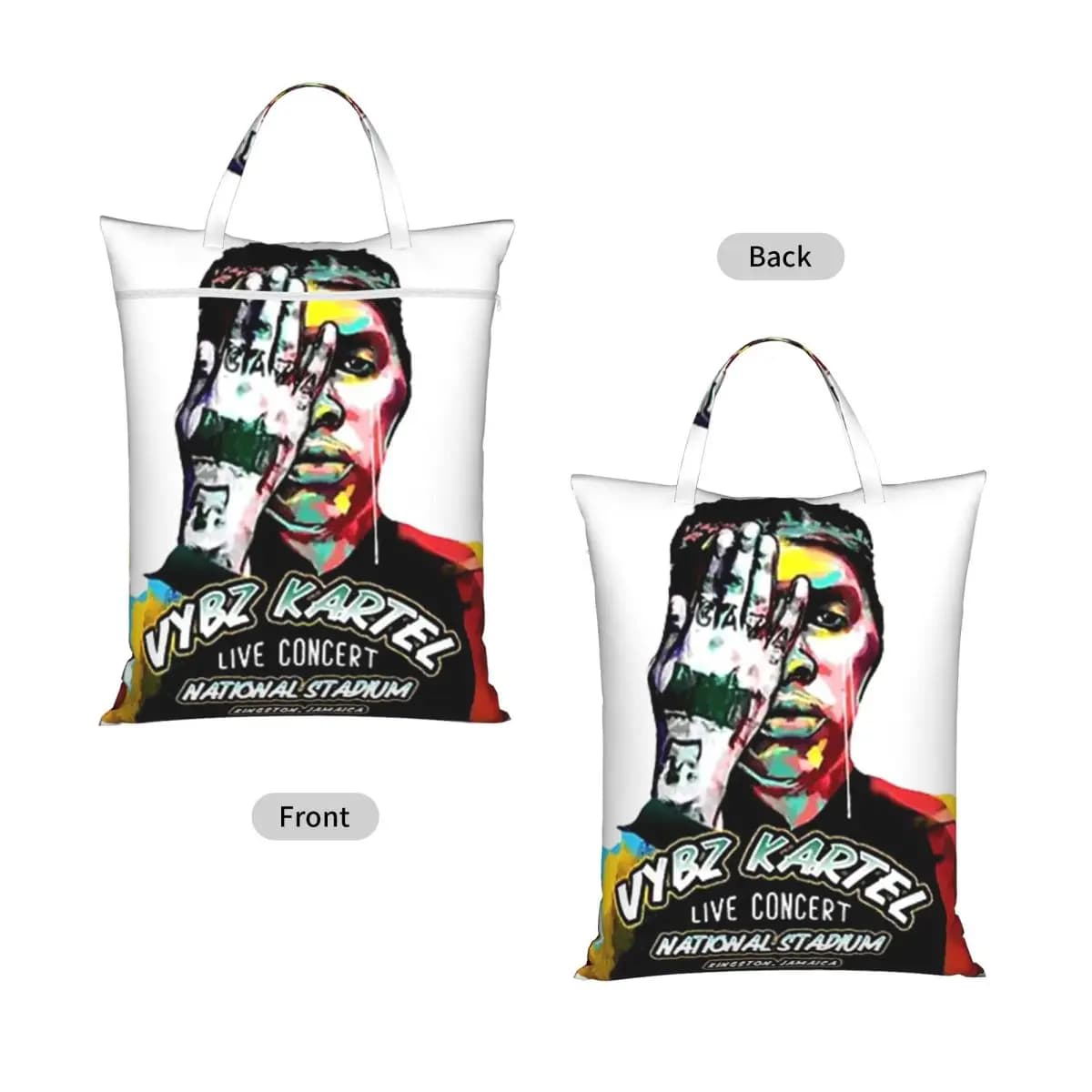 A Di Teecha Aka Vybz Kartel Aka World Boss Travel Laundry Bag Reusable Dirty Clothes Pouch Gym Yoga Camping Washing Basket