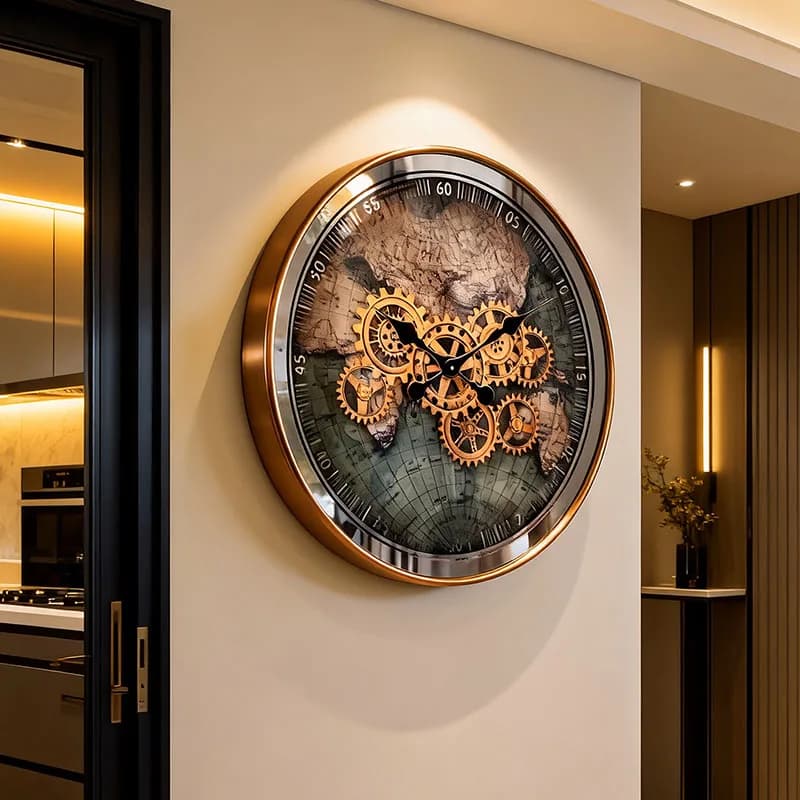 Orologi da Parete Rotondi in Stile Nordico, Arte Murale per Soggiorno, Orologi da Parete Moderni ed Estetici, Stile Cinese alla Moda, Ornamenti per la Casa