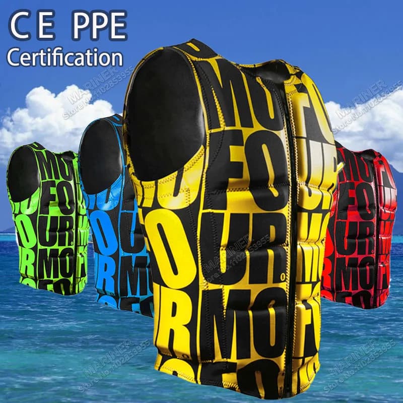 Gilet da impatto Gilet da wakesurf Giubbotto di salvataggio per jet ski approvato CE Giubbotto da impatto comp di qualità premium Ottimo per tutte le attività di sport acquatici