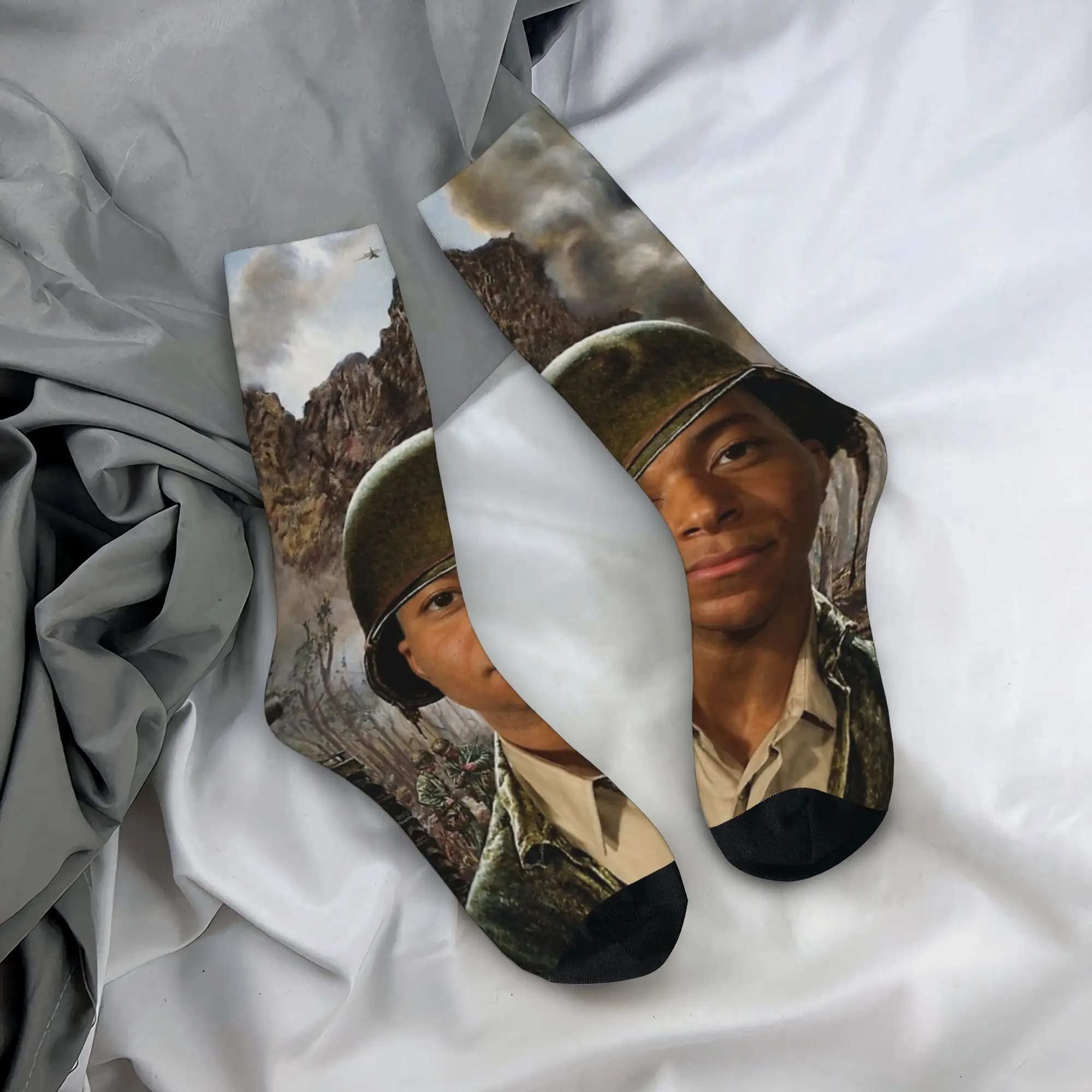 Autumn Winter Crazy Design Men's Women's M-Mbappe Dictator Meme Socks Sweat Absorbing Basketball Socks