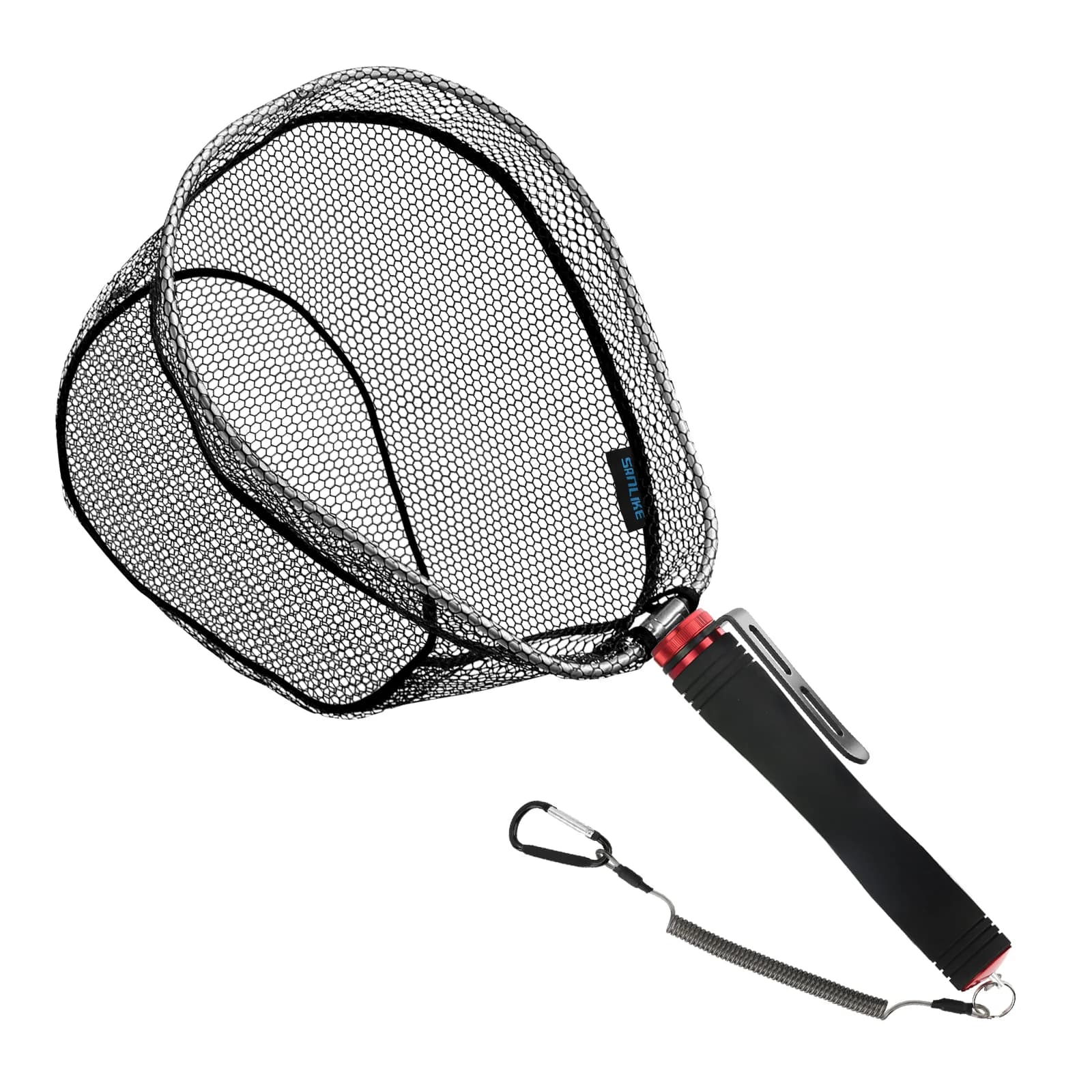 SANLIKE rete da pesca ultraleggera 22cm maniglia guadino EVA Grip con gancio di sicurezza accessori per attrezzatura da pesca portatile 1/2 UNC