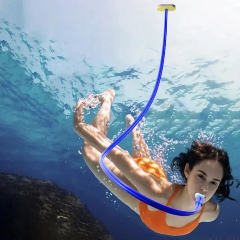 U2JB Adult Swimming Snorkel Tube Training Front Breathing Tube Mount Silicones Mouthpieces Breathing Tube
