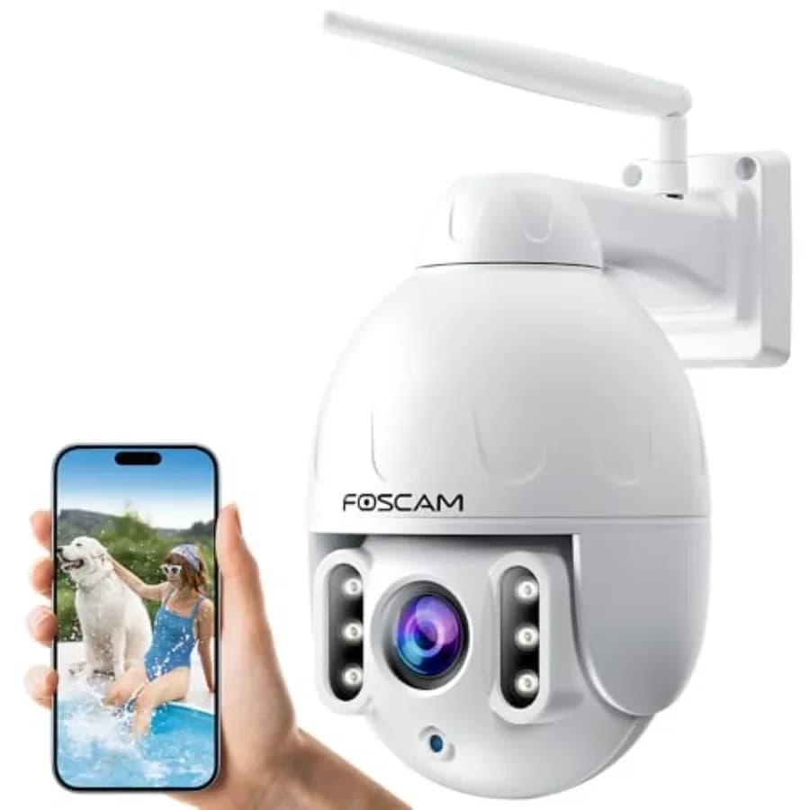 SD4 2k 4MP Outdoor Security Camera, 5G/2.4GHz WiFi PTZ IP Surveillance Camera with 4X Optical Zoom, Smart AI Human Detection, 2