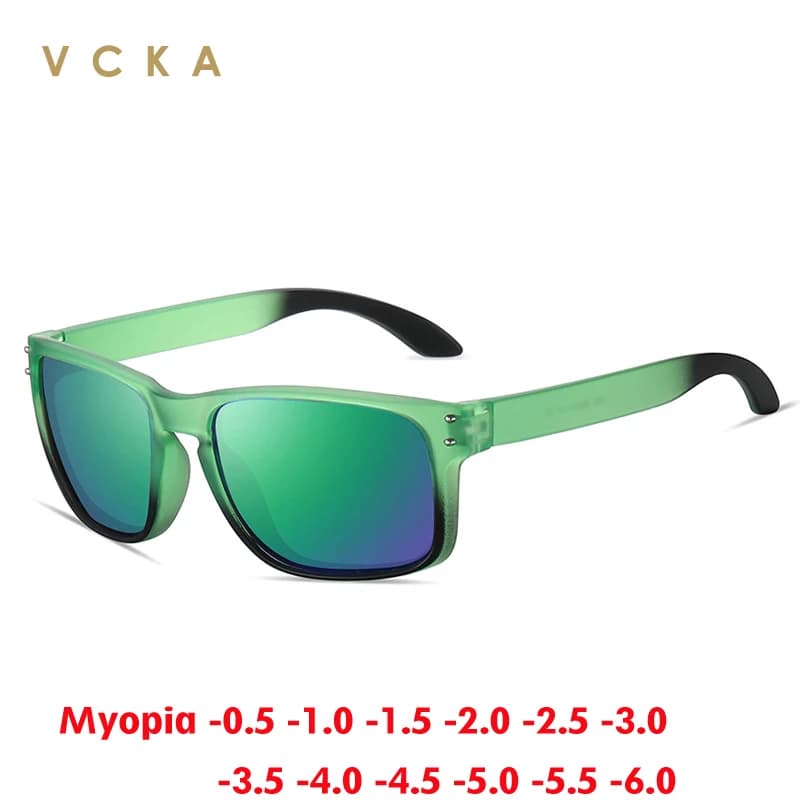 VCKA Driving miopia occhiali da sole uomo donna occhiali firmati di marca polarizzati Square TR90 Frame prescrizione personalizzata Len -0.5 to -6.0