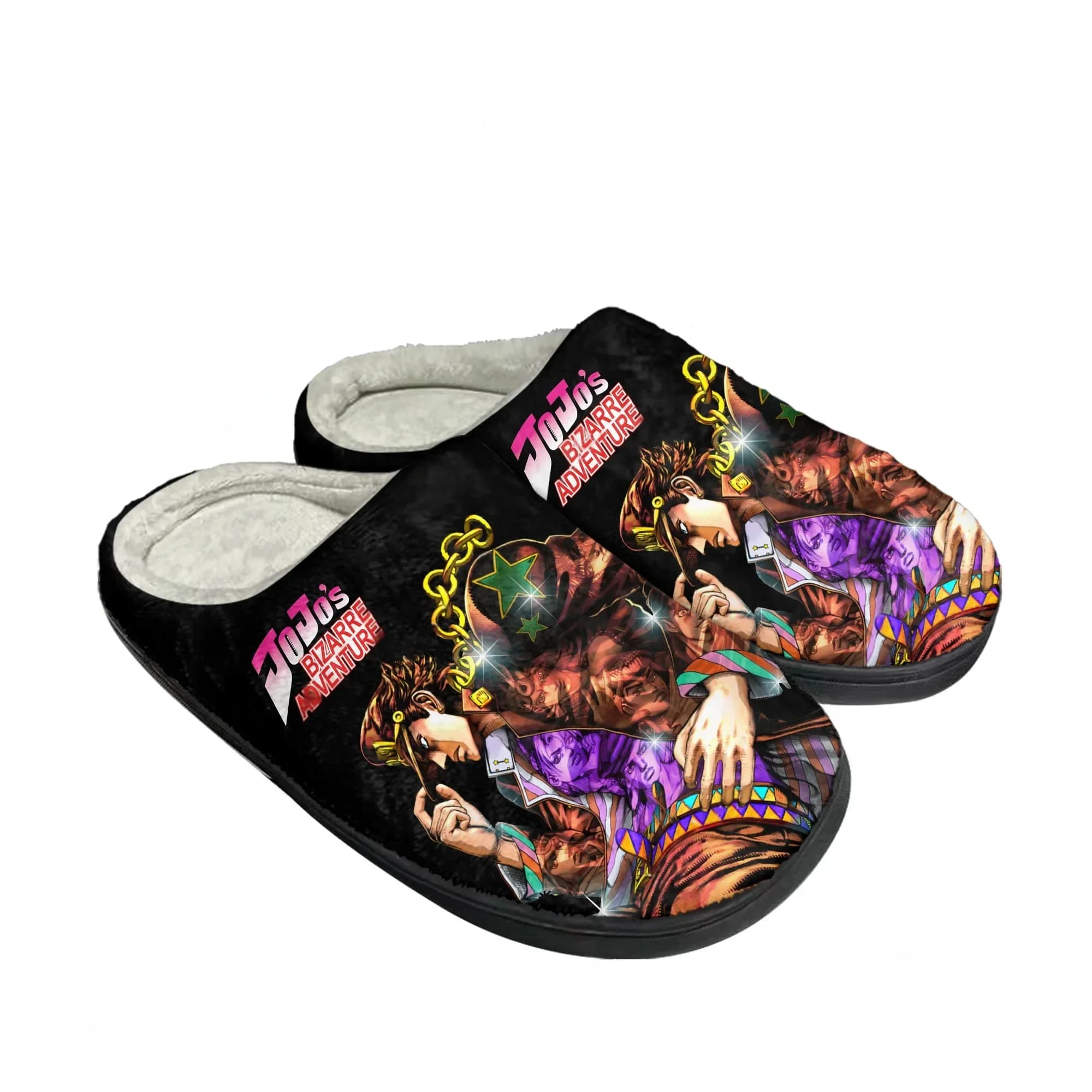 Manga JoJos Bizarre Adventure Home Cotton Custom Slippers Anime Mens Womens Sandals Plush Casual Keep Warm Shoes Thermal Slipper