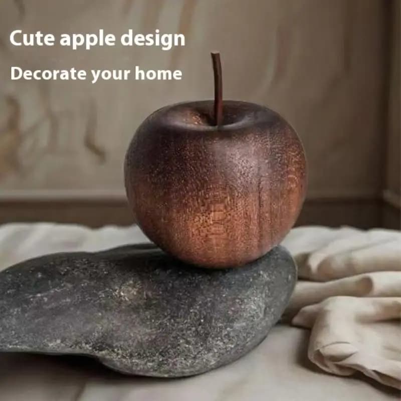 Diffusore di fragranza per diffusore di oli essenziali a forma di mela in legno da 1 pezzo per la decorazione dell'auto del bagno di casa