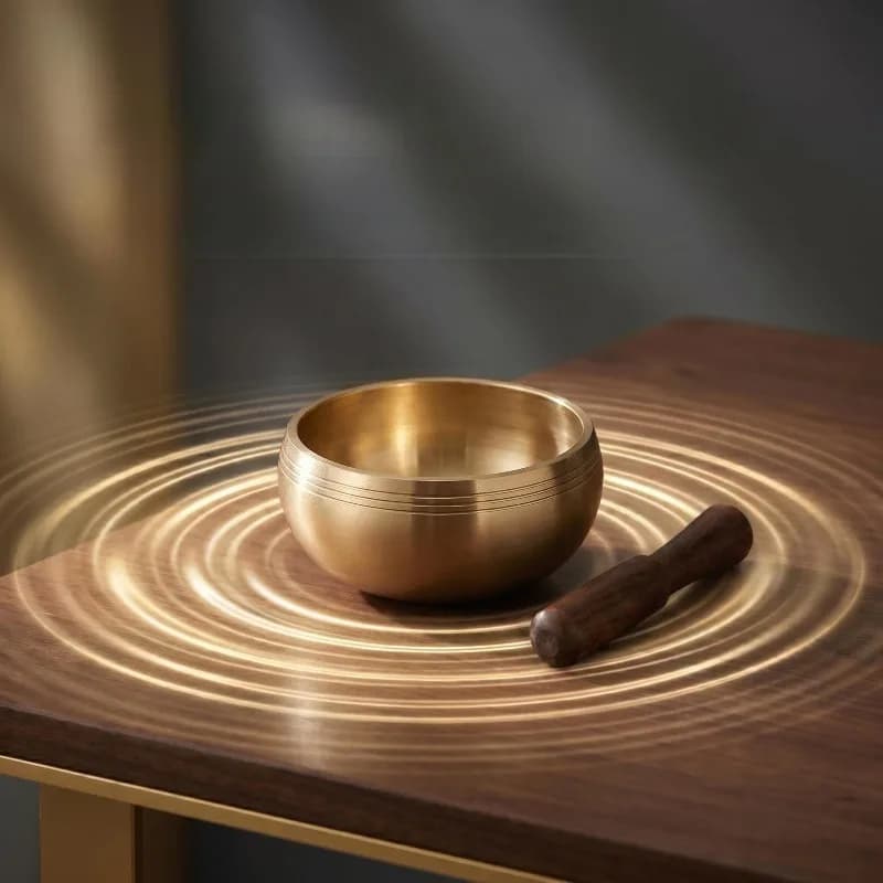 Mini Brass Singing Bowl Zen Sound Healing Tibetan Singing Bowls with Stick Meditation Yoga Bowls Musical Instruments Percussion