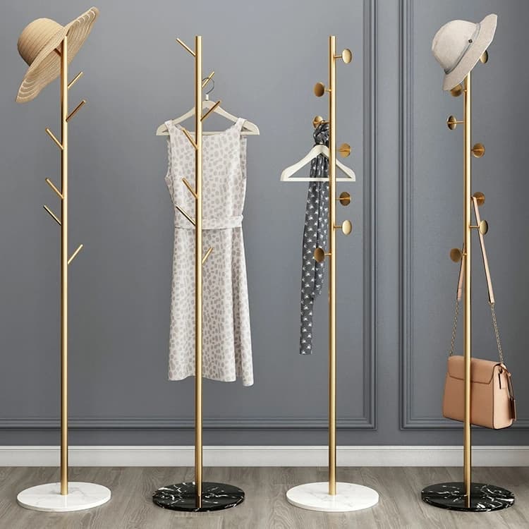 Nordic Style Marble Clothes Rack Decorative Item Modern Luxury Floor Standing Bedroom Popular Clothes Hanger Home Decor Acces...