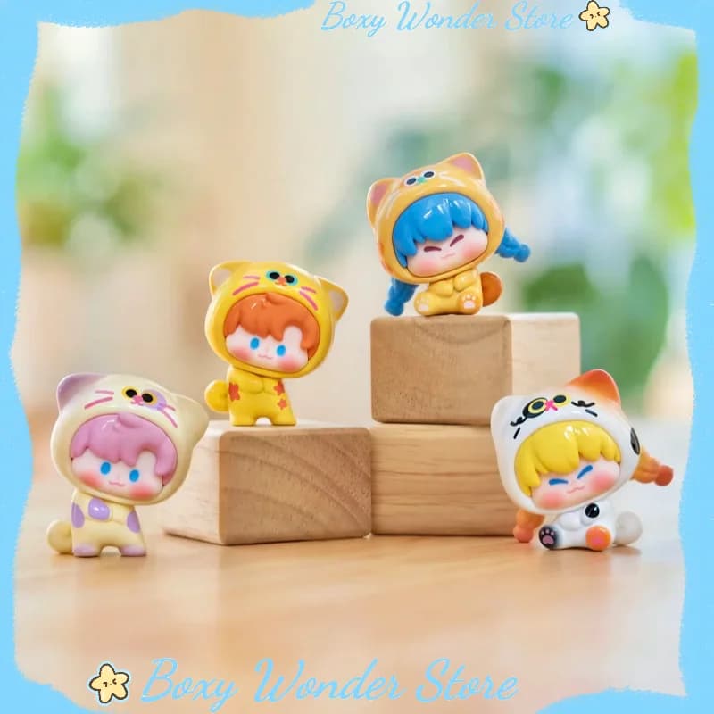 Xiwan Yuta Toy - Mini Blind Box Adesiva a Tema Gatto, Statuetta da Collezione, Ornamento da Scrivania per Collezionisti Adulti