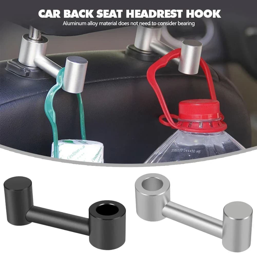 1 pcs aluminum child seat Auto headrest hook for Auto back seat Organizer clothes hangers for handbags clothes coats