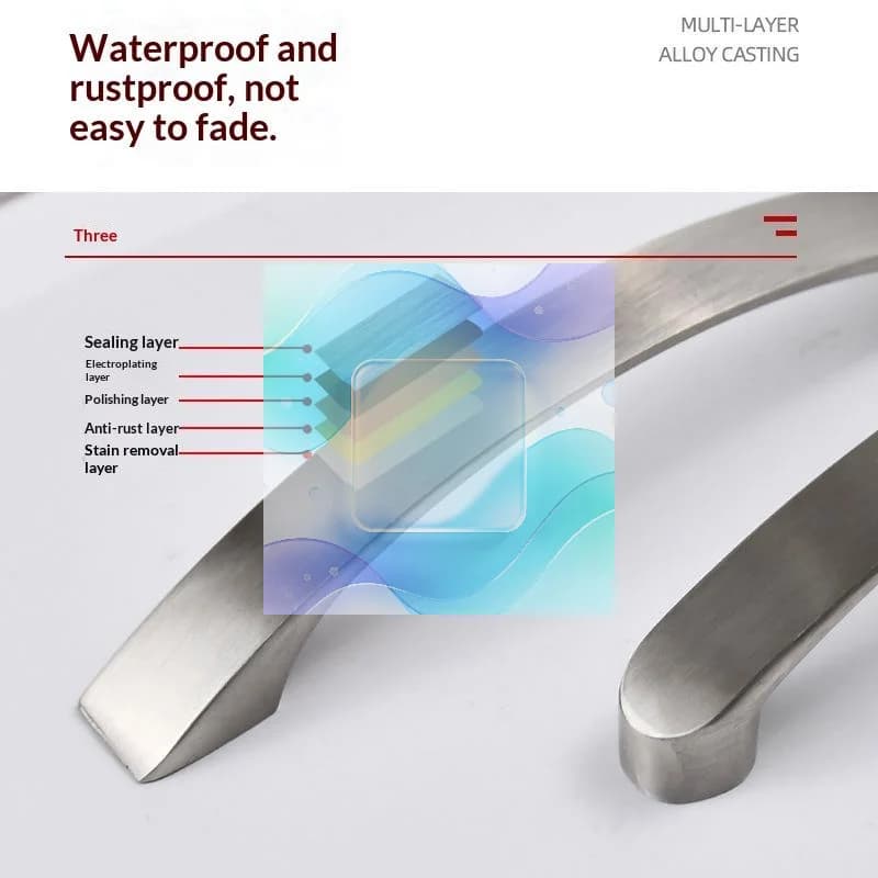 Aluminum Alloy Cabinet Pulls Knobs Smooth Surface Anti-Scratch Door Handles for Kitchen Cupboard Drawer Furniture Hardware