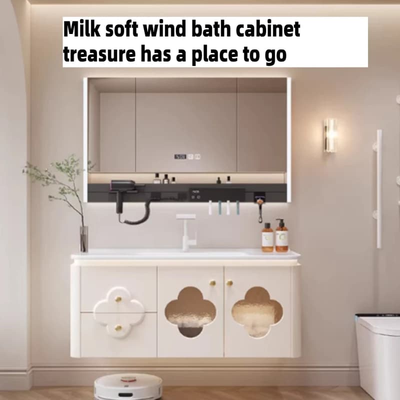 Mobile Bagno con Lavabo, Doccia, Specchio e Organizzatore Completo, Mobile Lavanderia, Mobiletto Bagno, Scaffale per Casa, Lavabo, Arredamento Soggiorno