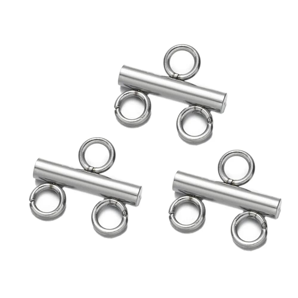 5pcs Stainless Steel Gold Necklace Bracelet Layer Clasps Pendant Connector For DIY Earrings Jewelry Making Supplies Accessories