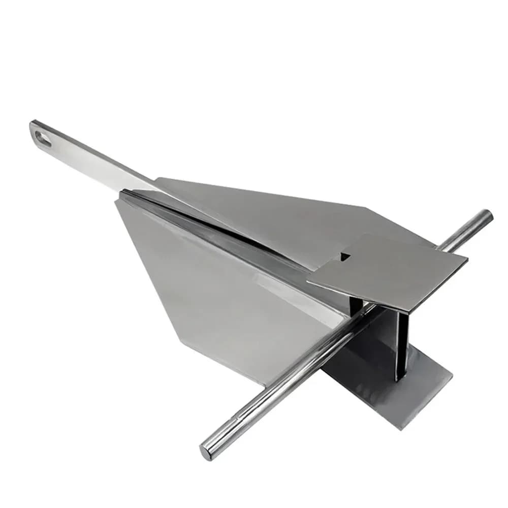 Barca Danforth Anchor 10KG Marine Hardware SS316 Connettore catena di ancoraggio in acciaio inossidabile