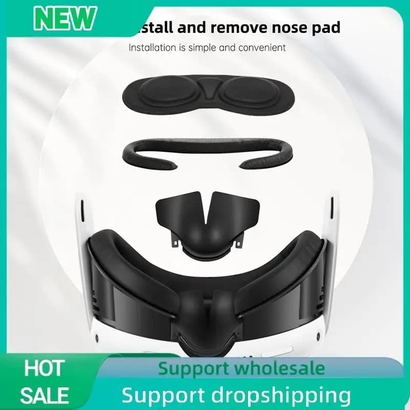 Solido per Meta Quest3 Maschera traspirante allargata oscurante Regolazione telescopica Staffa di ricambio Accessori maschera