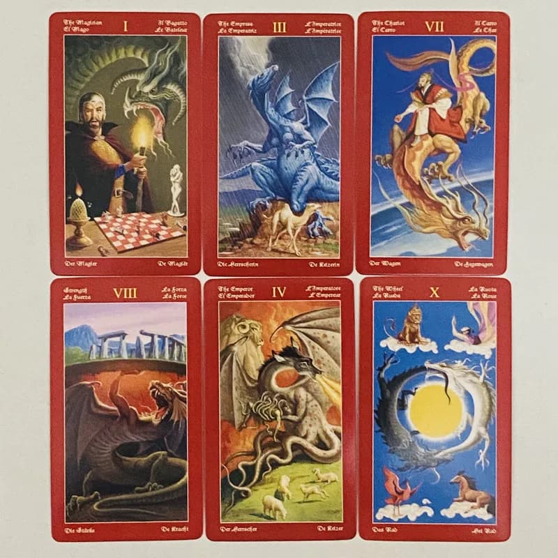 Dragons Tarot cards 78pcs English tarot de los dragones Various Dragons In deck Oracle Card Fate Divination