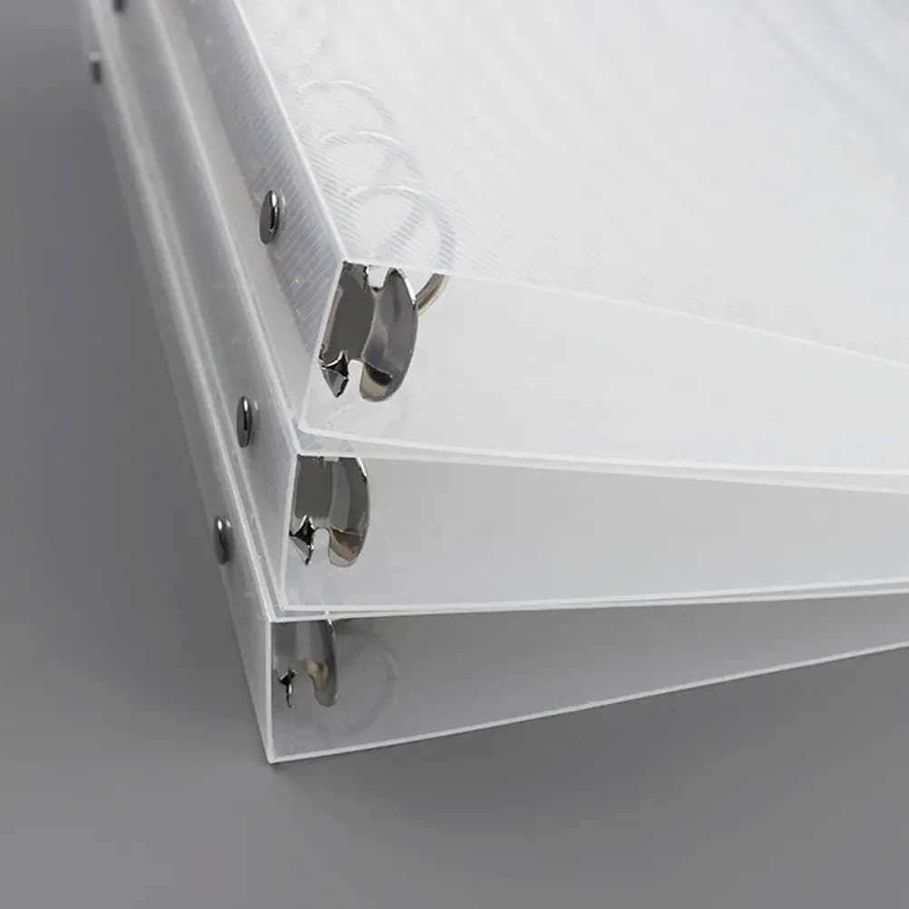 A6 Matte PP File Folder Binder with Heavy Duty Stainless Steel Clip Elastic Band for Secure Loose Leaf Storage School Office