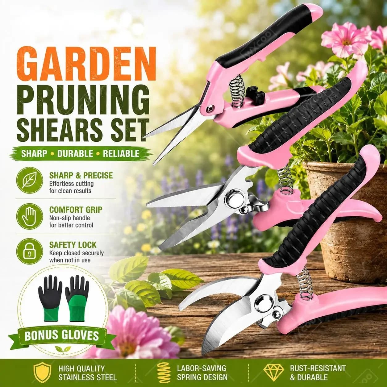 Garden Potted Branches Pruning Shears Fruit Picking Small Scissors Household Hand Tools Orchard Farm Gardening Tools Scissors