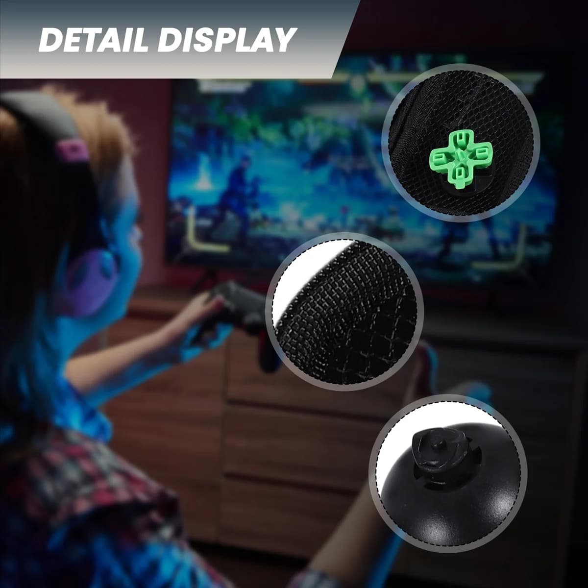 BAAY! Adatto per controller PS5 Tappo joystick con chiave incrociata Controller di gioco Tappo pulsante in metallo antiscivolo Set fai da te