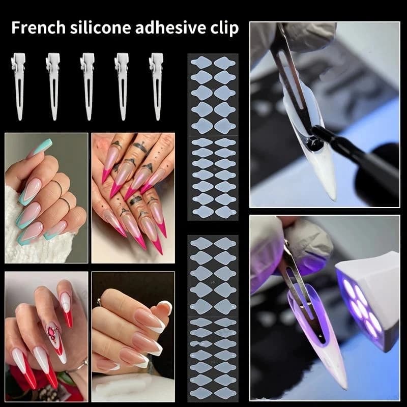10 Pieces Auxiliary Positioning Clips for Nail Art, Duck Clip, Metal Clip for Nails
