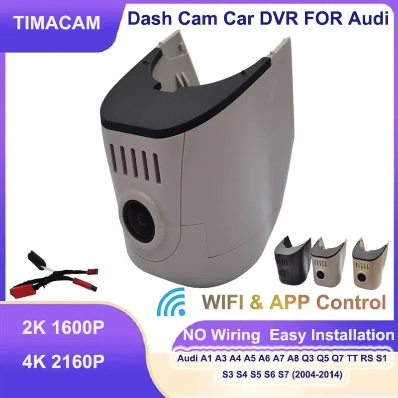 TIMACAM 4K 2K Wifi DVR per auto per Audi A1 A3 A4 A5 A6 A7 A8 Q3 Q5 Q7 TT RS S1 S3 S4 S5 S6 S7 2004-2014 Dash Cam anteriore e posteriore