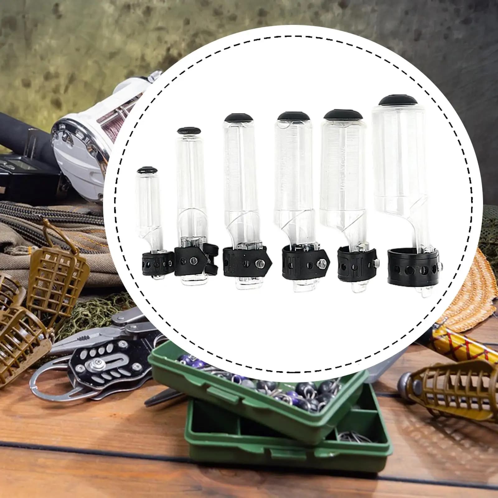 6 piece fishing rod tip sleeves, portable non-slip compact protection easy installation protection accessories for sea fishing