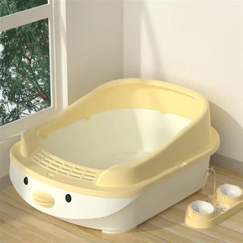 Lettiera per gatti Toilette per gatti sovradimensionata completamente semichiusa Lettiera per gatti piccola a prova di odore e sabbia Forniture per gatti