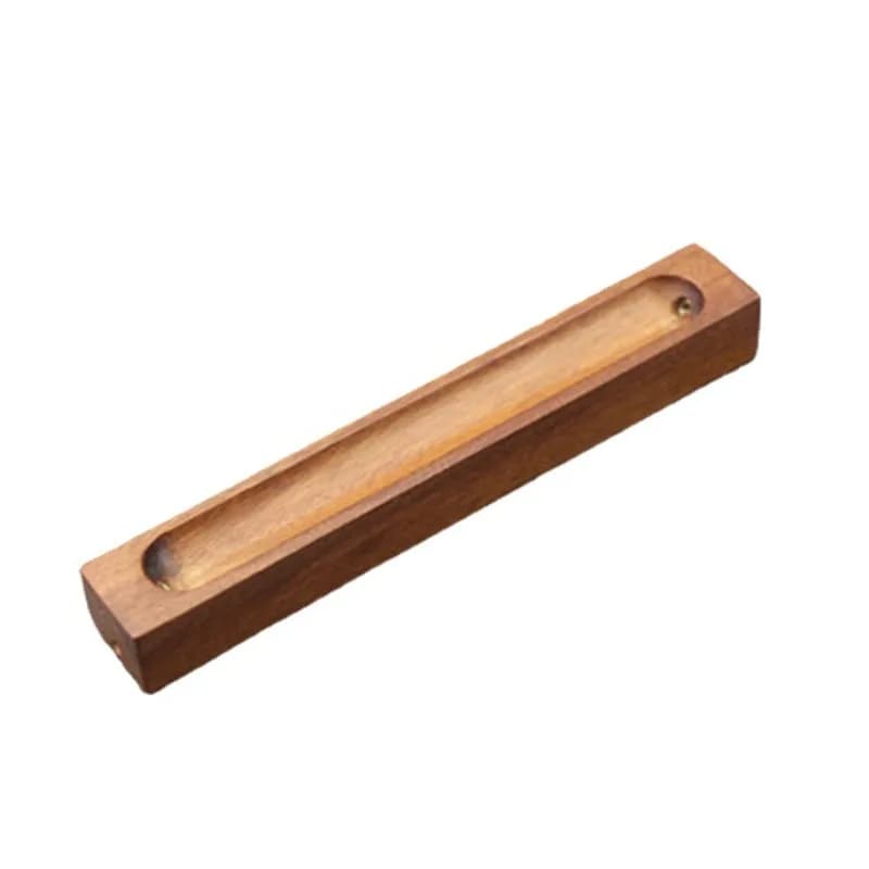 Ebony Wood Incense Holder, Meditation Healing Stick Tray, Chinese Zen Wooden Incense Tube Indoor Fragrance Decor