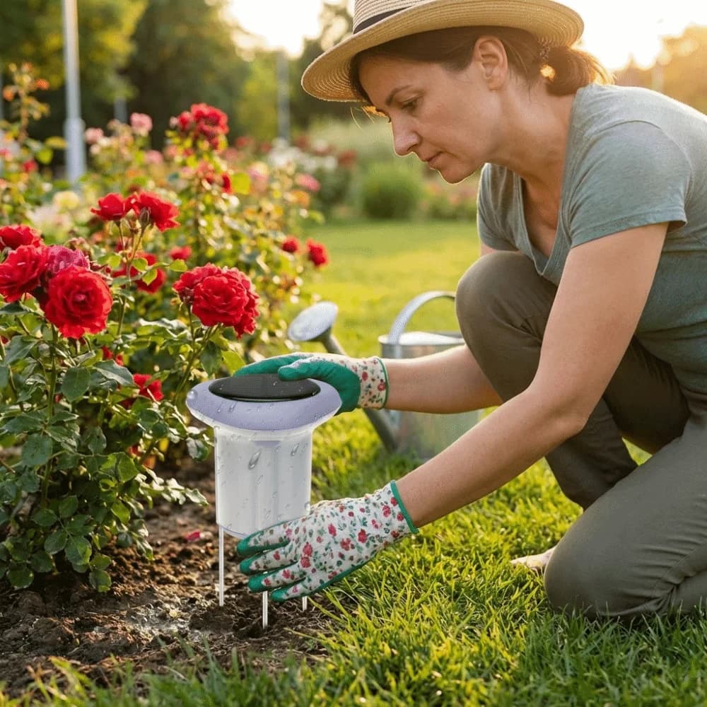 Sensore di Terreno Alimentato a Energia Solare con Monitoraggio in Tempo Reale, Tecnologia Tuya, Monitor della Temperatura del Suolo a Risparmio Energetico