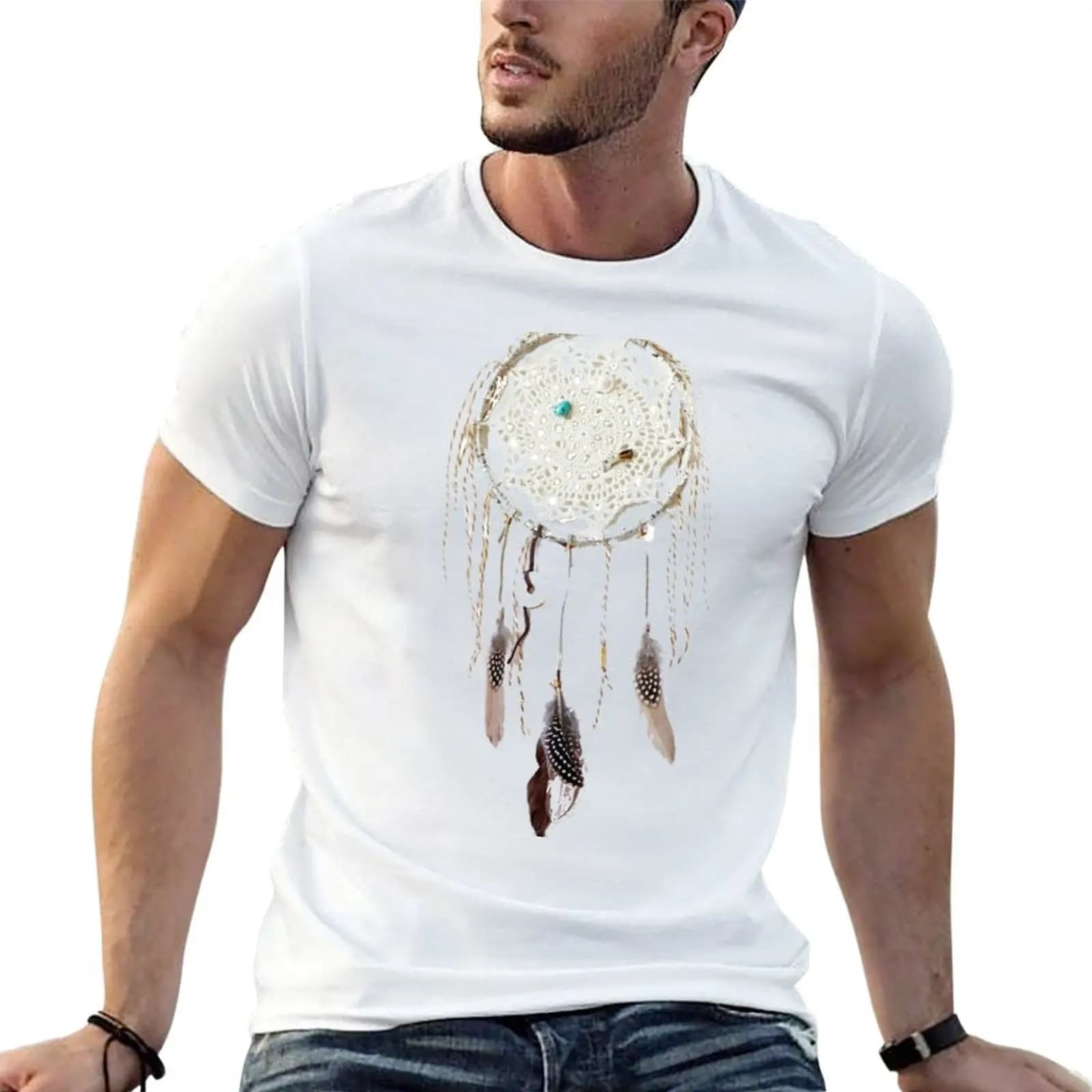 Dream catcher T-Shirt t shirt man casual t shirt man designer cotton t shirts man 100% T-shirt