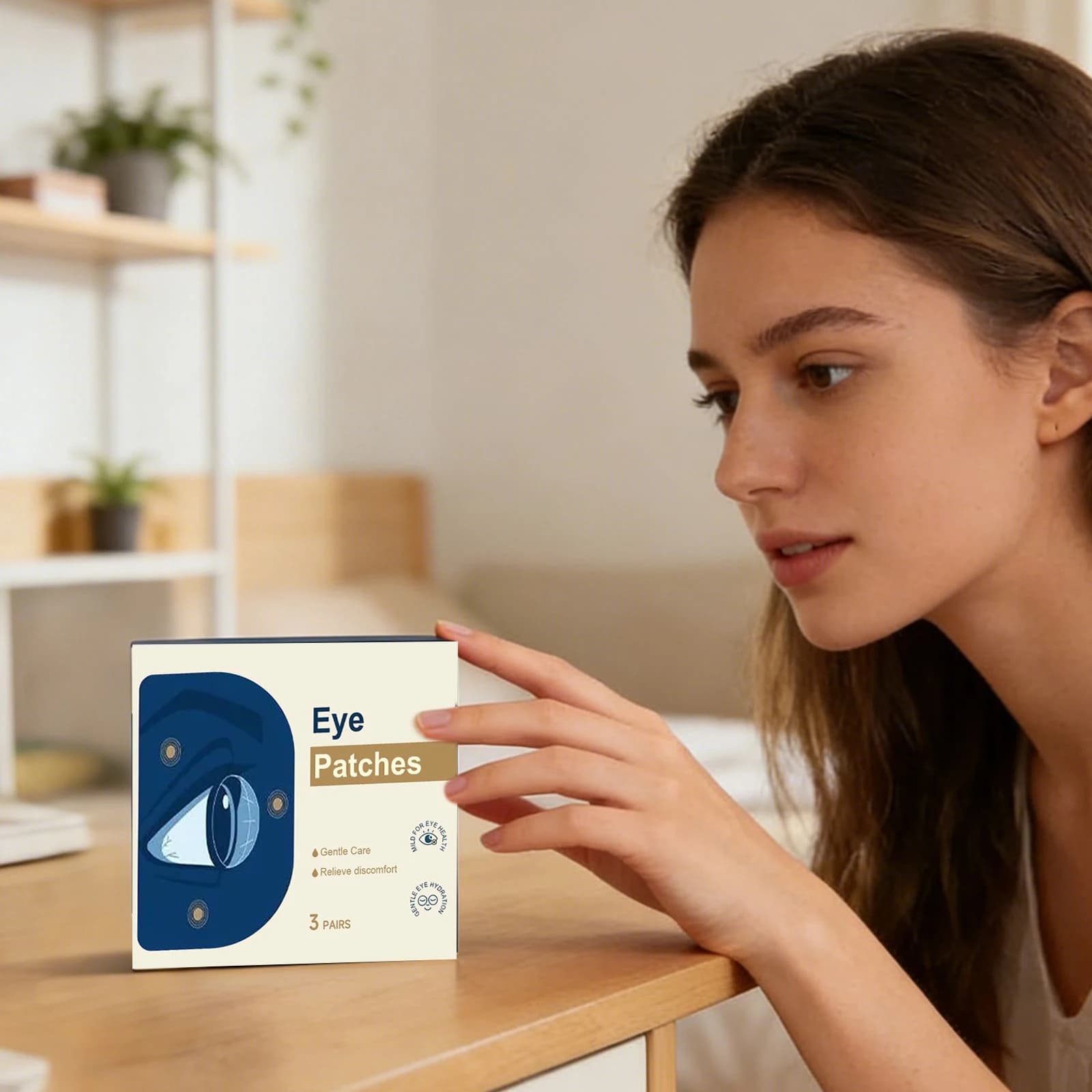 Il cerotto lenitivo per gli occhi alla menta fornisce il comfort rinfrescante Allevia la stanchezza Riducendo l'inconforto Adesivo portatile per la cura degli occhi con fragranza a base di erbe