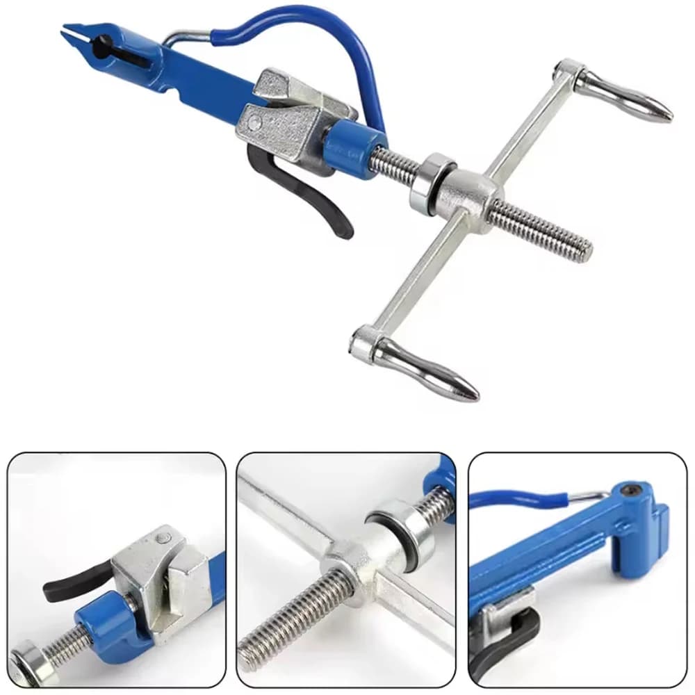 Cable Tie Pliers Gun Stainless Steel Tensioning Trigger Cutter Stainless Steel Zip Fastening Strap Hand Binding Tool Tie Gun