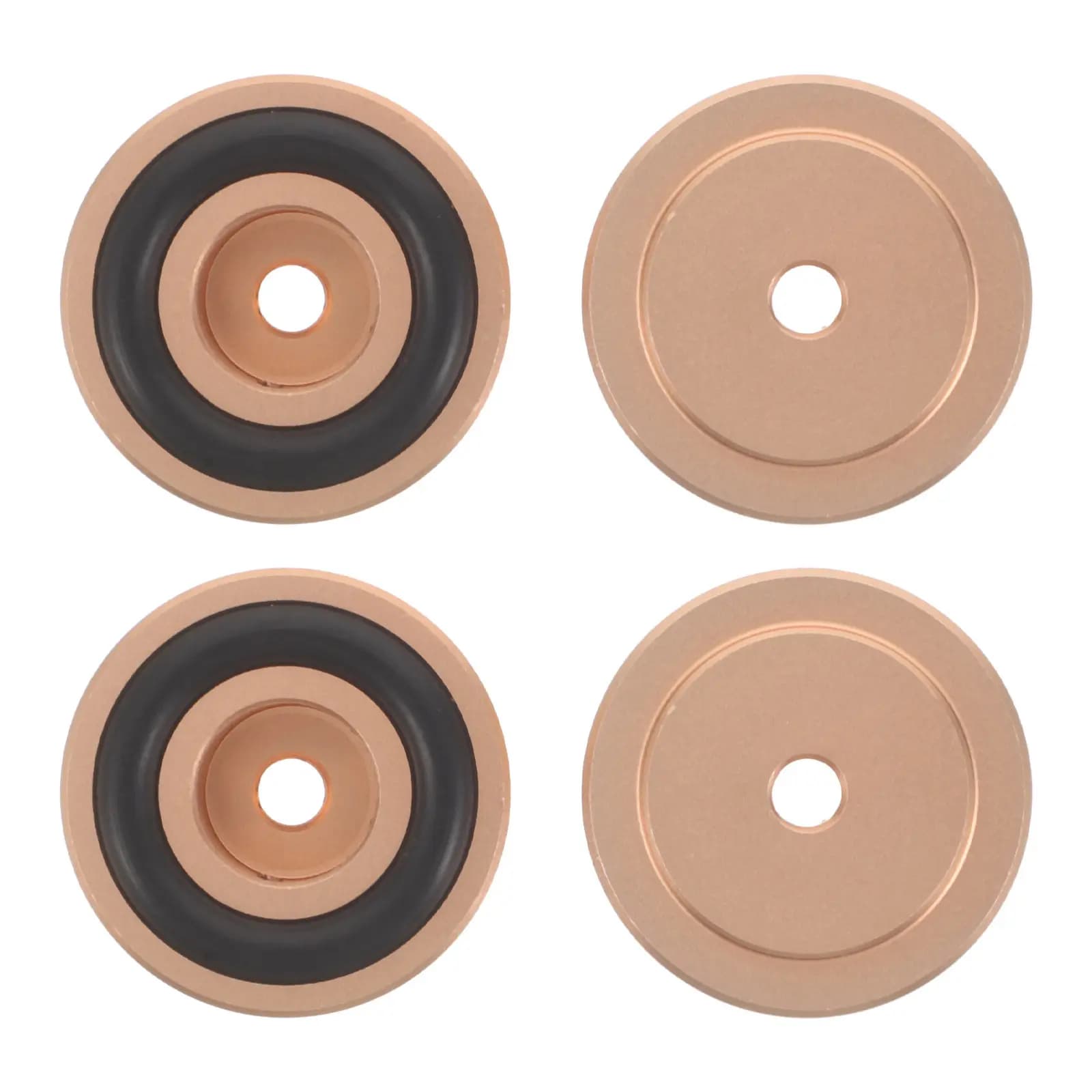 4Pcs Aluminum Alloy Cutting Board Feet with Non Slip Rubber Pads Heavy Duty Screw Mount Stabilizer for Wood Bamboo Butcher Block