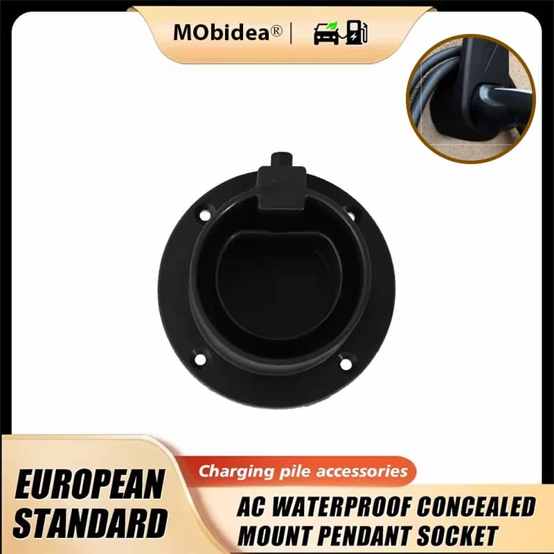 Supporto universale per presa caricabatterie EV, staffa per montaggio a parete, presa fittizia per tipo 2 IEC 62196 e GB‑T