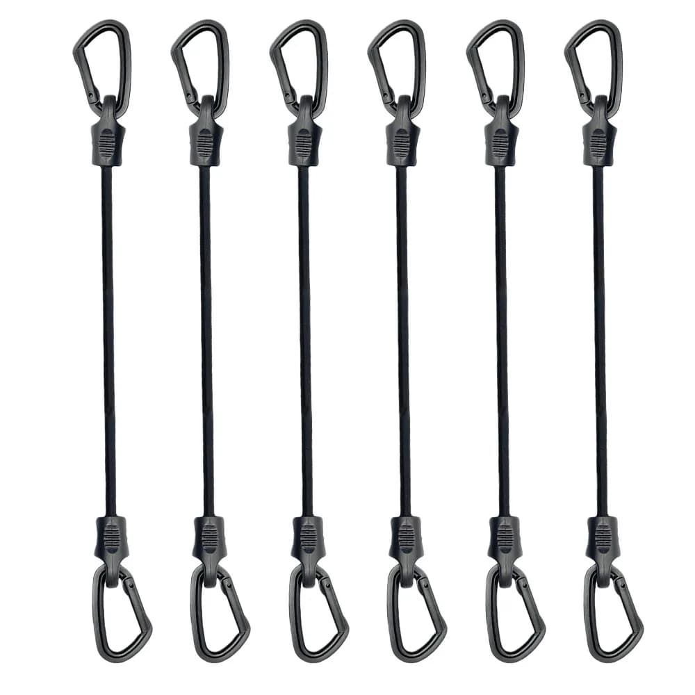 2/4/6 pezzi resistente bungee cavo elastico cravatta corda moschettone ganci kayak ciclismo bagagli corde da imballaggio accessori da campeggio