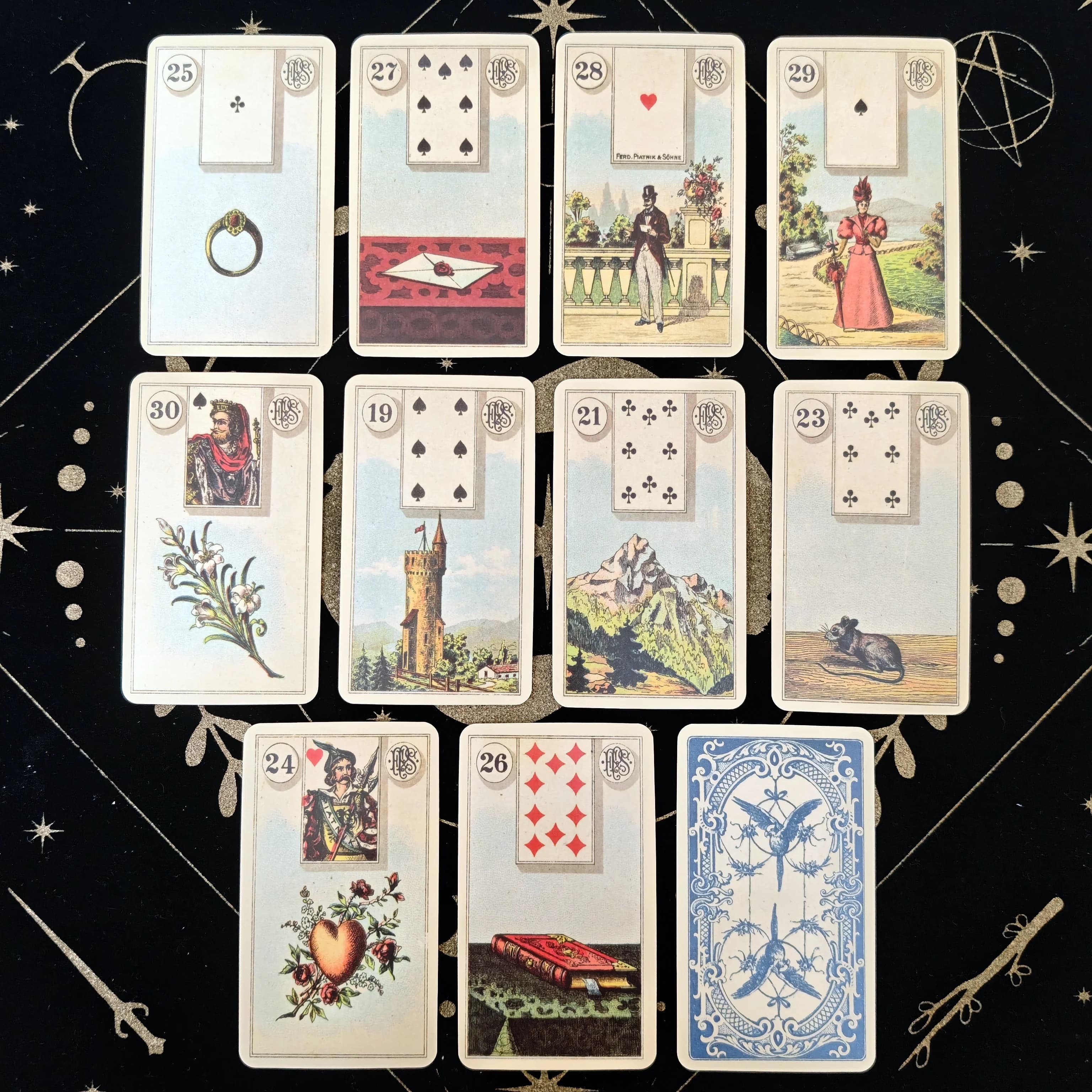 Grand Tableau Lenormand Tarot Divination Tools Oracle Card 36pcs Party Tarot Card Board Game Tarot Fortune Telling Cards